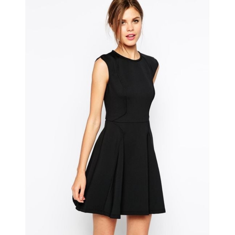 Ted Baker Women's Black Skater Dress In Neoprene